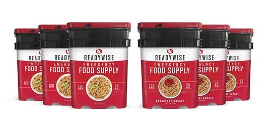 720 Servings ReadyWise Breakfast and Entrees Combo<br>Up to 25 Years Shelf Life<br>Free Shipping!!!